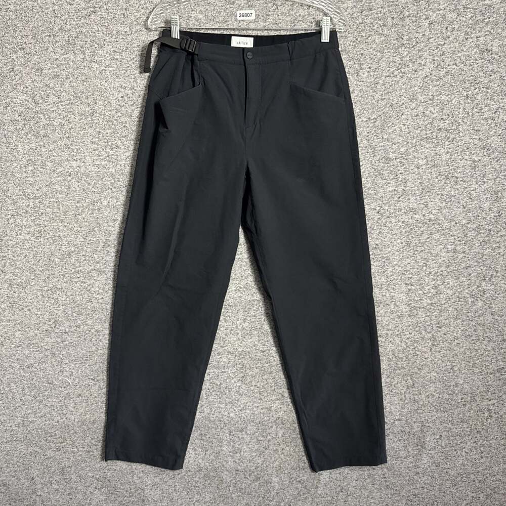 Vallier Women's 8 Black Nylon Technical Adjustable Waist Relaxed Tapered Pants